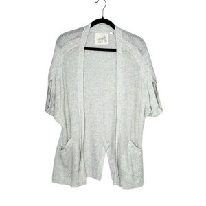 Angel of the North Anthropologie Gray Knit Short Slouchy Sleeve Cardigan size XS